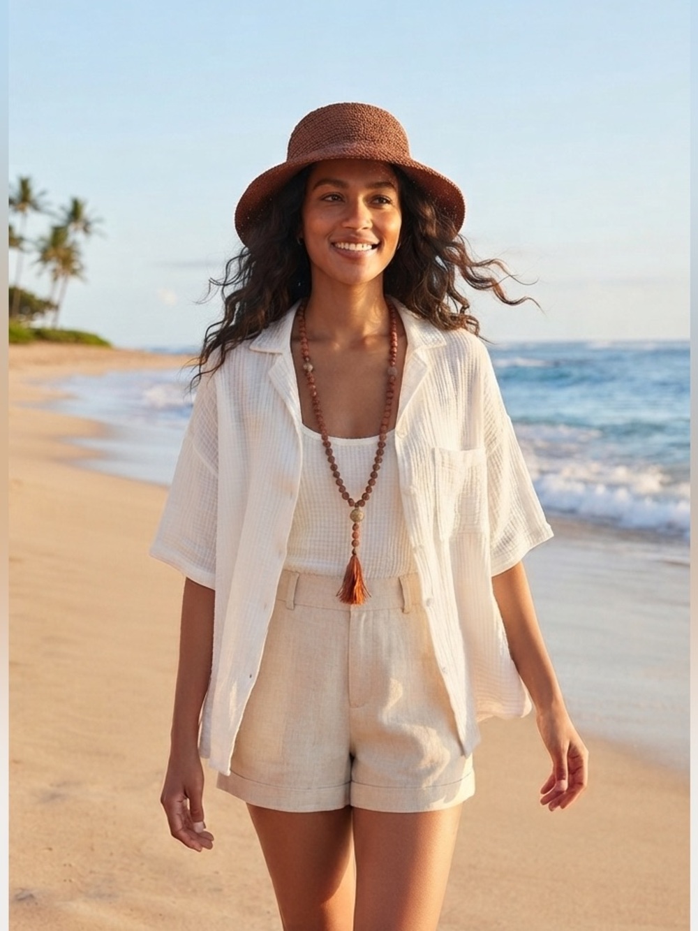 UGG Women’s Casual Cream Gauzy Button Down Shirt